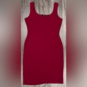Iris Sleeveless Fitted Burgundy Dress | Size Large